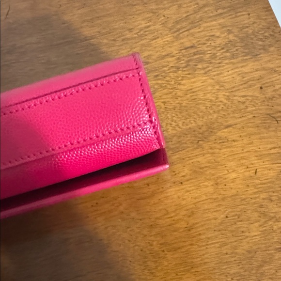 Yves Saint Laurent Classic Monogram Raspberry Pink Clutch - Picture 5 of 10